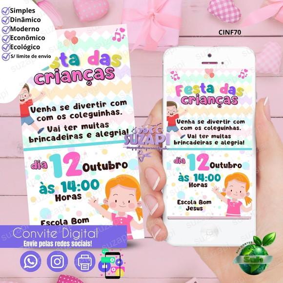 Convite Feliz Dia das Crianças 2 Virtual Whatsapp