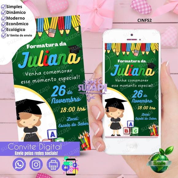 Convite Formatura Digital Virtual Whatsapp