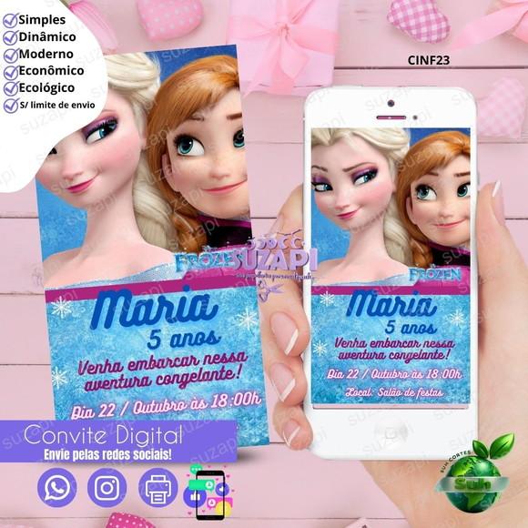 Convite Frozen 2 Digital Virtual Whatsapp
