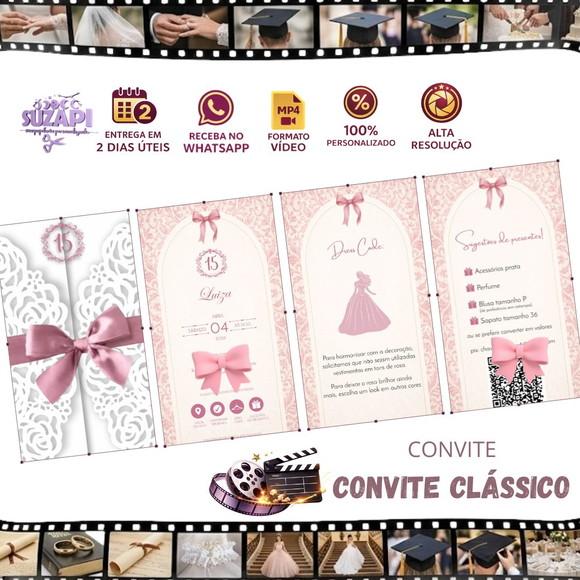 Convite Interativo Convite Classico Rosé + Brinde