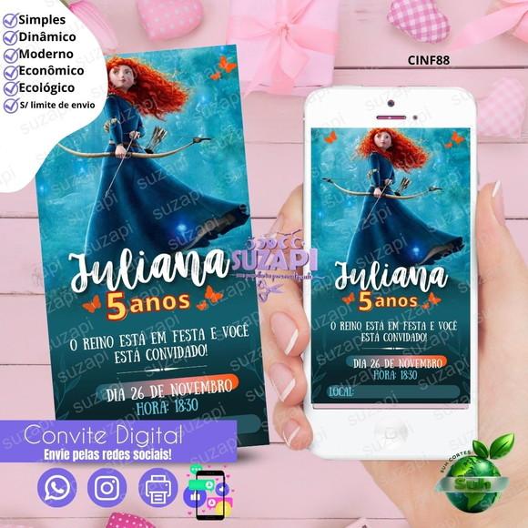Convite Merida Valente 2 Digital Virtual Whatsapp