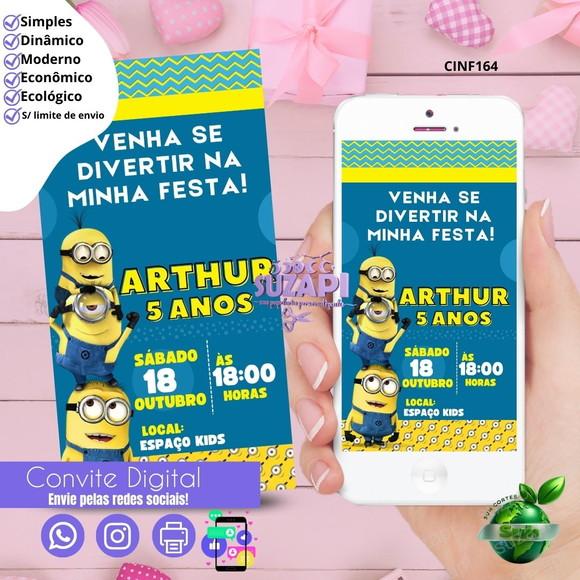 Convite Mínimos Digital Virtual Whatsapp