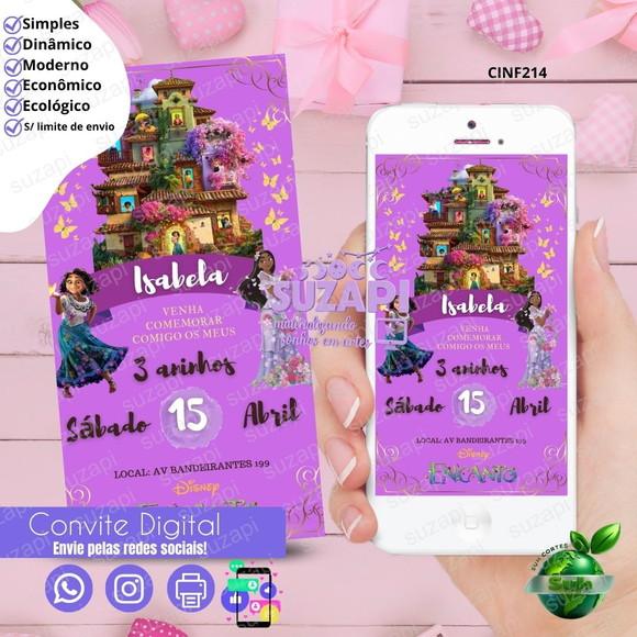Convite Mirabel Madrigal Encanto Digital Virtual Whatsapp