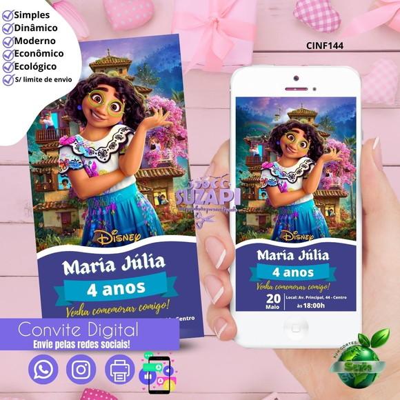 Convite Mirabel Madrigal Encanto Digital Virtual Whatsapp