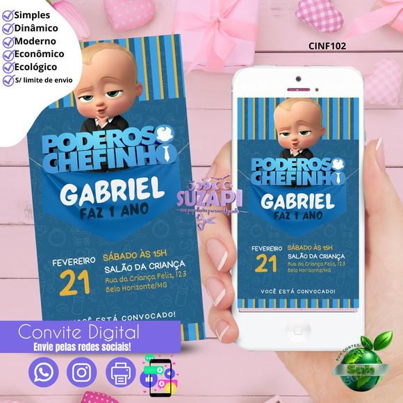 Convite o Poderoso Chefinho Digital Virtual Whatsapp