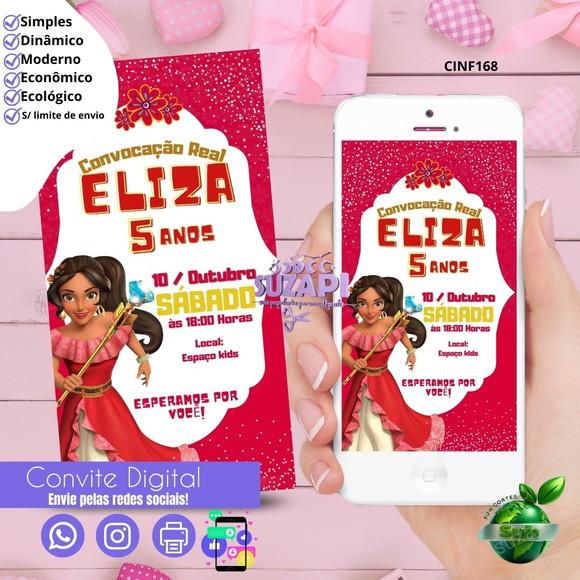 Convite Princesa Elena de Avalor Digital Virtual Whatsapp