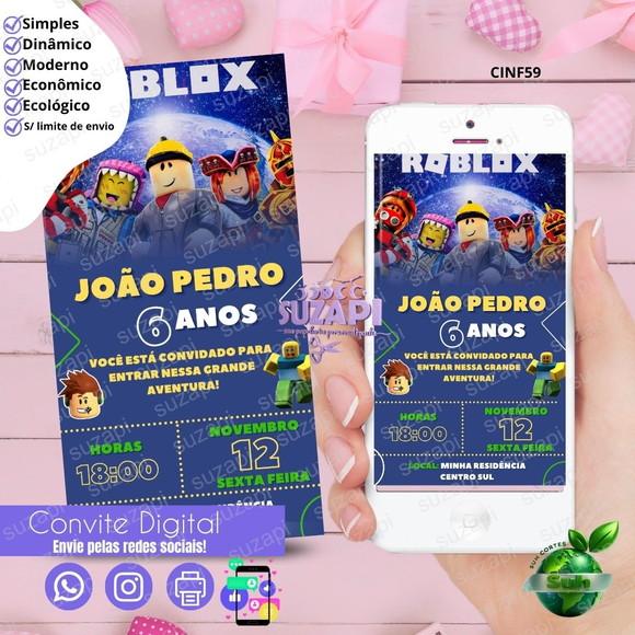 Convite Roblox Digital Virtual Whatsapp