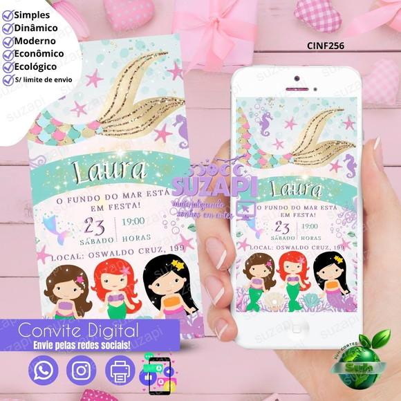 Convite Sereias Digital Virtual Whatsapp