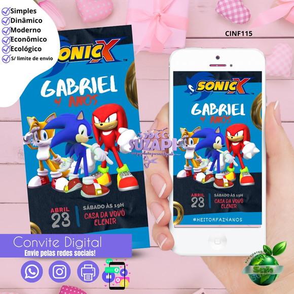 Convite Sonic 3 Digital Virtual Whatsapp
