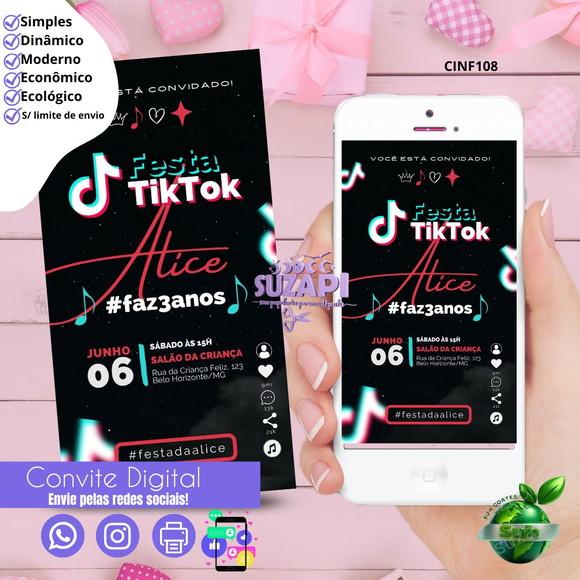 Convite Tiktok 4 Digital Virtual Whatsapp
