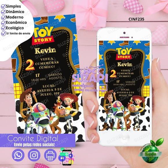 Convite Toy Story Digital Virtual Whatsapp