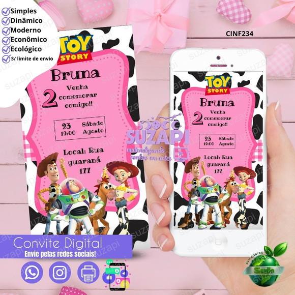 Convite Toy Story Digital Virtual Whatsapp