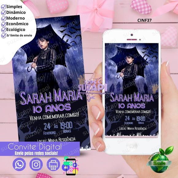 Convite Wandinha Digital Virtual Whatsapp