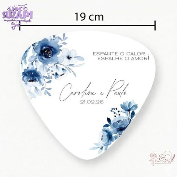 Kit Lagrima Alegria e Ventarola Personaliza Azul Marinho