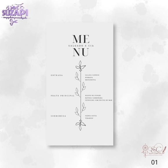 Menu Minimalista 9,5x21cm