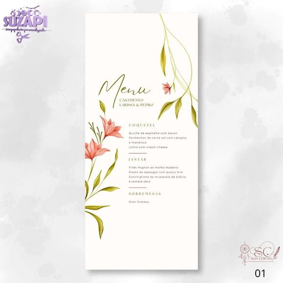 Menu Salmão com Verde 10x29cm