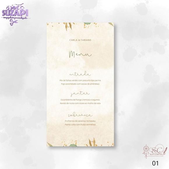 Menu Terracota 9,5x21cm