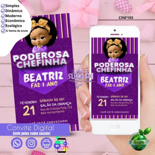 Convite a Poderosa Chefinha Digital Virtual Whatsapp
