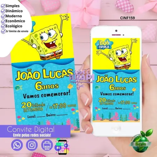Convite Bob Espoja Digital Virtual Whatsapp