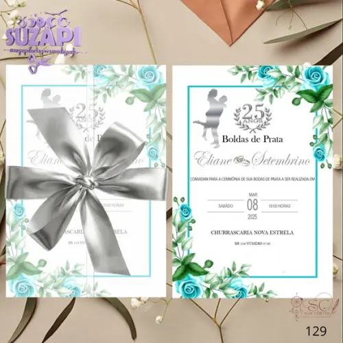 Convite Bodas de Prata Exclusivo