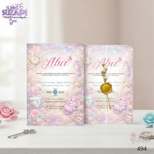Convite de 15 Anos Alice no Pais das Maravilhas Especial