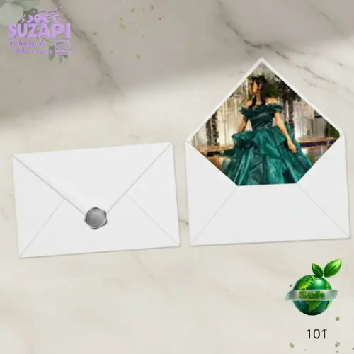 Convite de 15 Anos Verde Esmeralda com Lacre de Cera