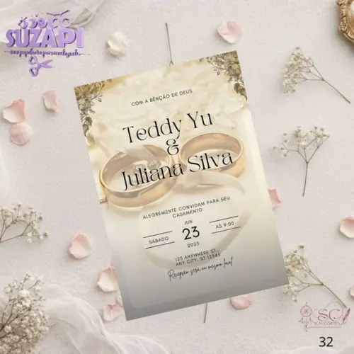 Convite de Bodas de Ouro Tam A5