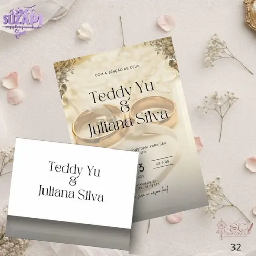 Convite de Bodas de Ouro Tam A5