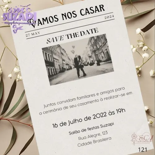 Convite de Casamento Jornal Exclusivo