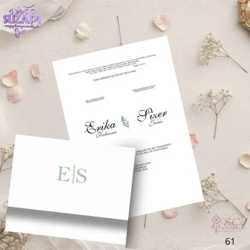 Convite de Casamento Minimalista Tam A5