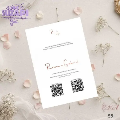 Convite de Casamento Minimalista Tam A5