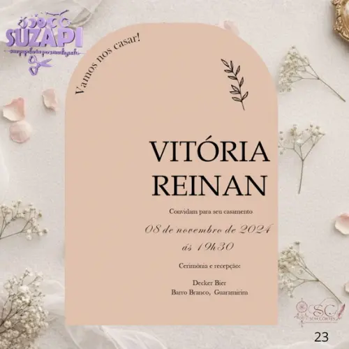 Convite de Casamento Rustico Exclusivo