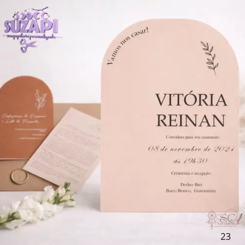 Convite de Casamento Rustico Exclusivo
