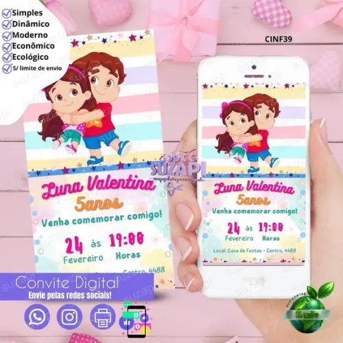 Convite Maria Clara Jp Digital Virtual Whatsapp