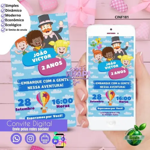 Convite Mundo Bita Digital Virtual Whatsapp