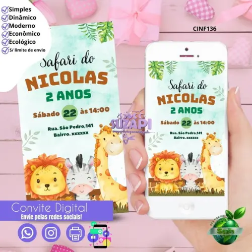 Convite Safari Digital Virtual Whatsapp