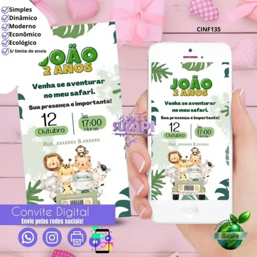 Convite Safari Digital Virtual Whatsapp