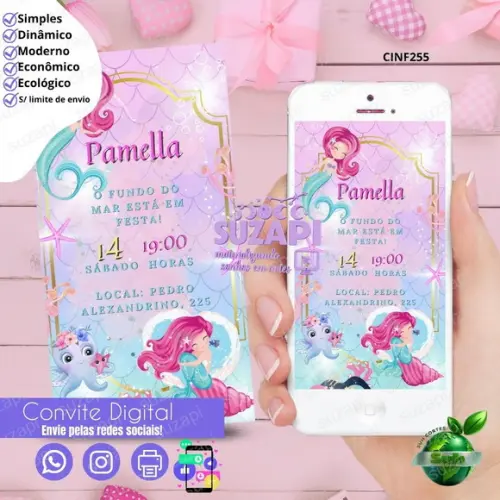 Convite Sereia Digital Virtual Whatsapp