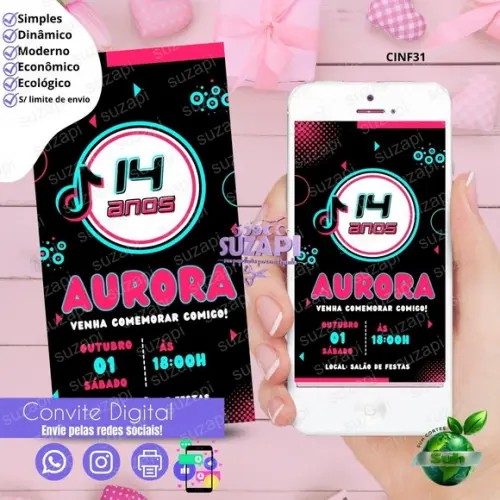 Convite Tiktok 2 Digital Virtual Whatsapp