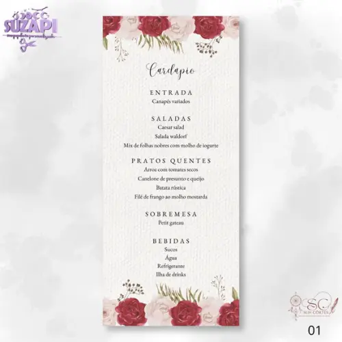 Menu Marsala 10x29cm