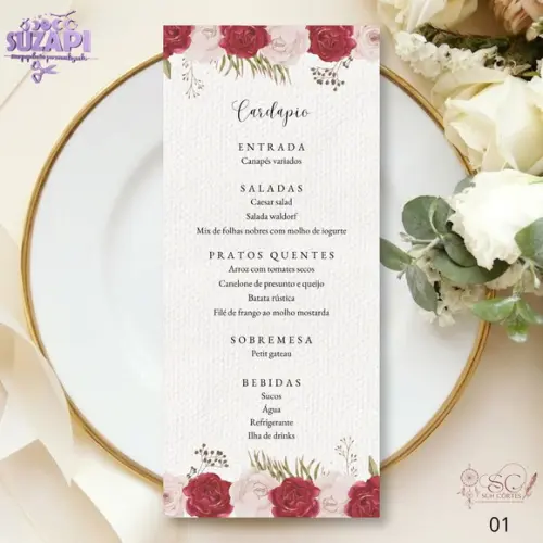 Menu Marsala 10x29cm