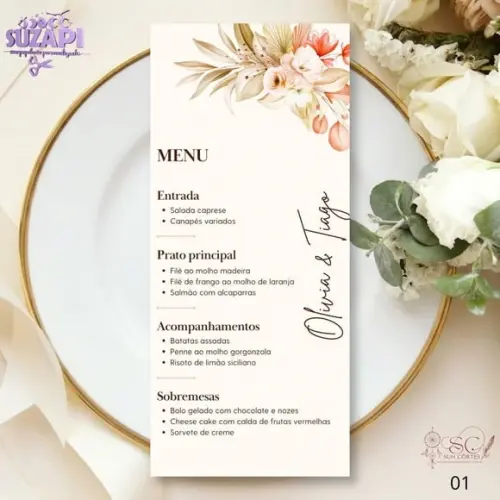 Menu Salmão 10x29cm