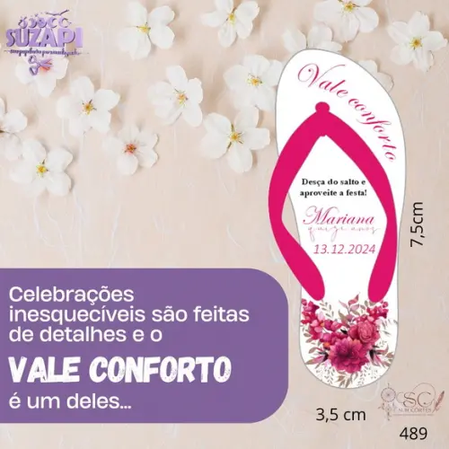 Vale Conforto Rosa Fucsia Chinelo