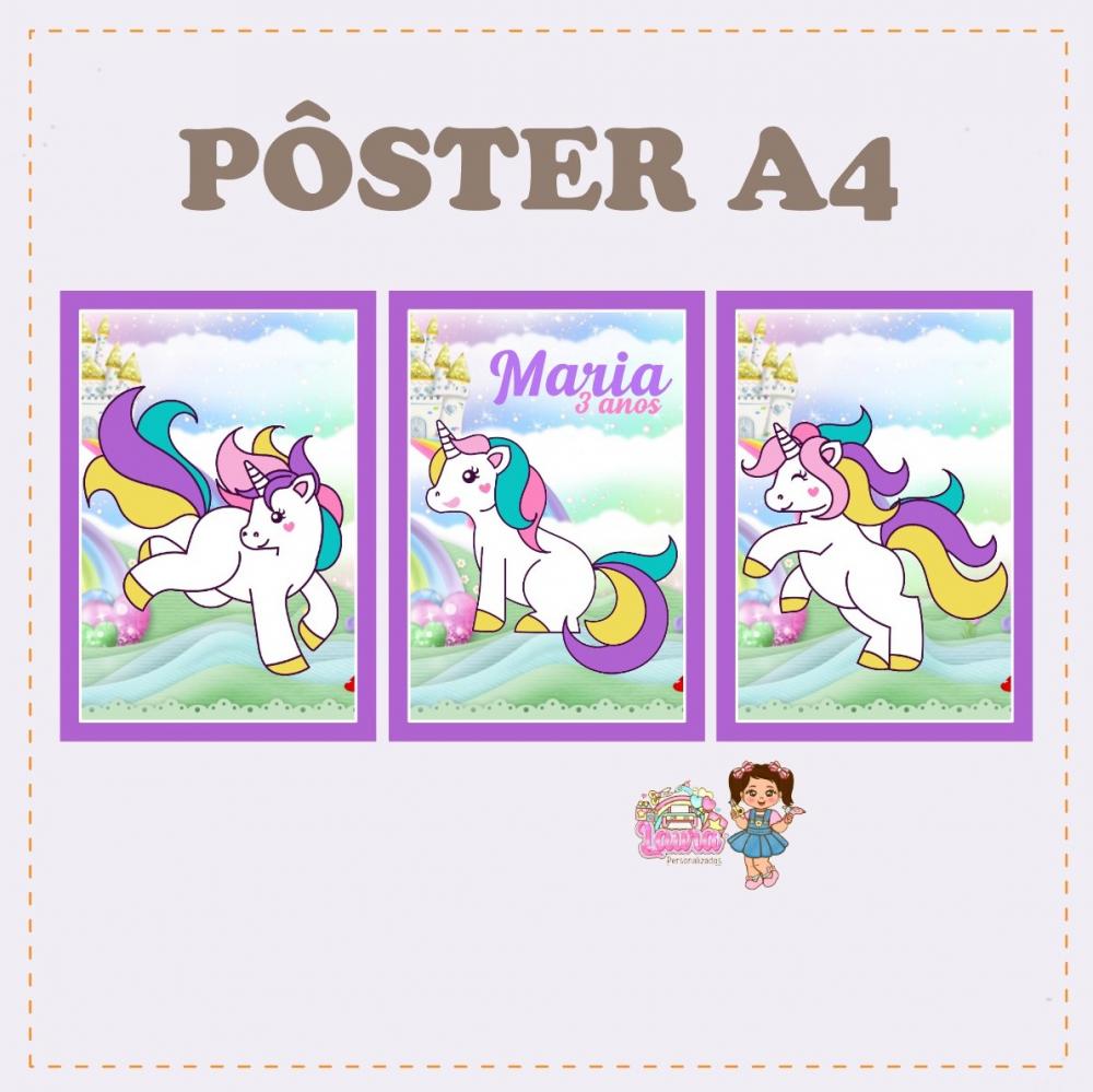 Kit Festa só um Bolinho Unicornio - Decoração de aniversário 