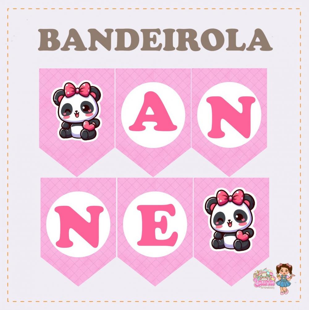 Kit Festa só um Bolinho Pandinha - Decoração de aniversário -
