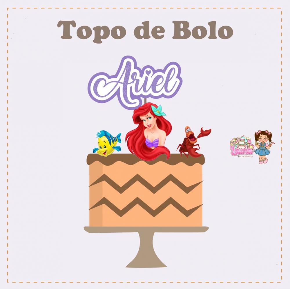 Kit Festa só um Bolinho Sereia Ariel - Decoração de aniversár
