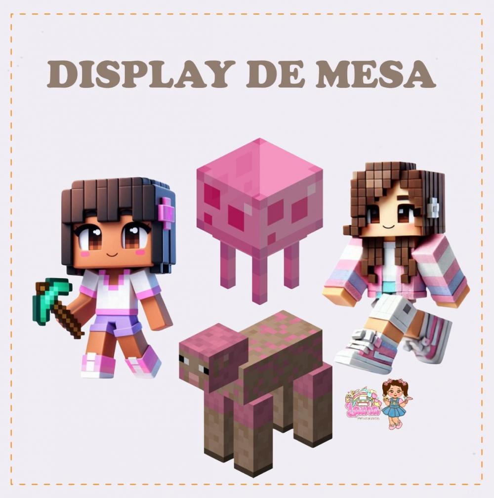 Kit Festa só um Bolinho Minecraft Menina - Decoração de aniver