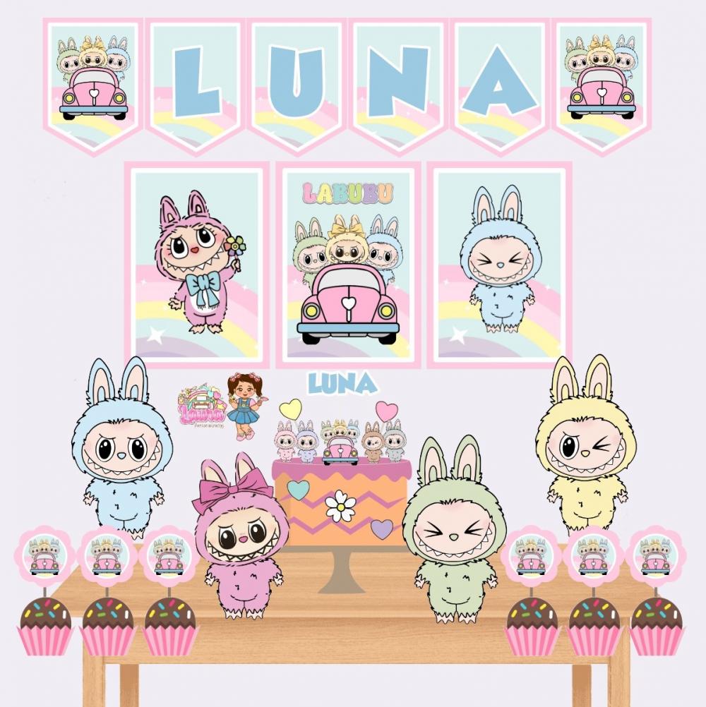 Kit Festa só um Bolinho Labubu - Decoração de aniversário - F