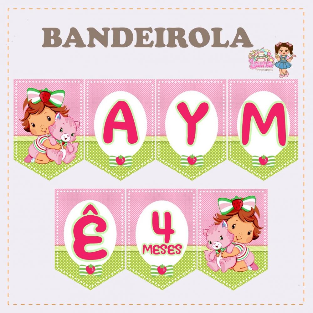 Kit Festa só um Bolinho Moranguinho Baby - Decoração de aniver