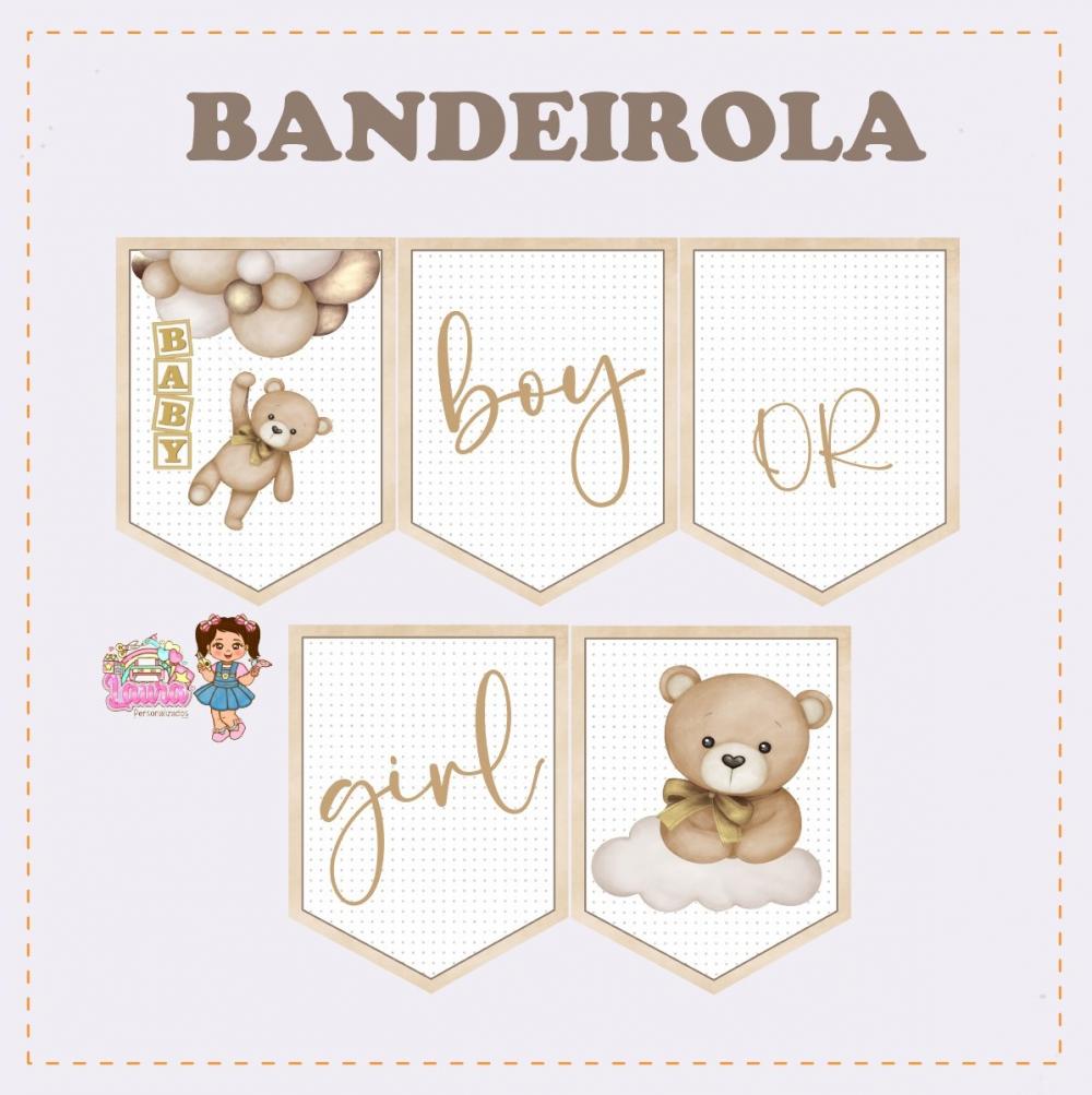 Kit Festa só um Bolinho Ursinho Neutro - Decoração de anivers?